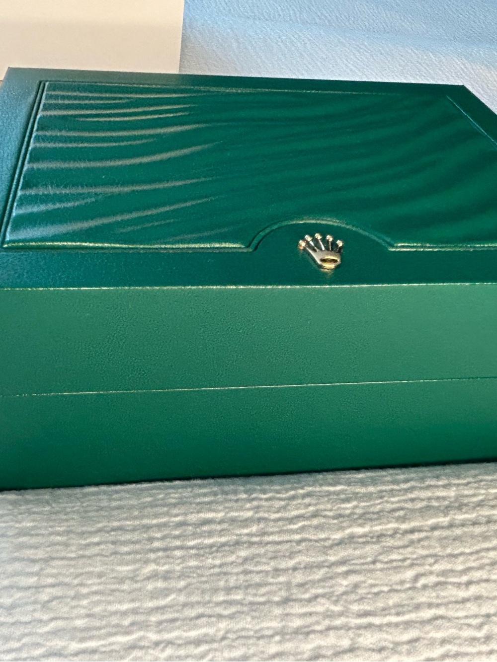 Rolex Green Presentation Box with Gold Crown Accent